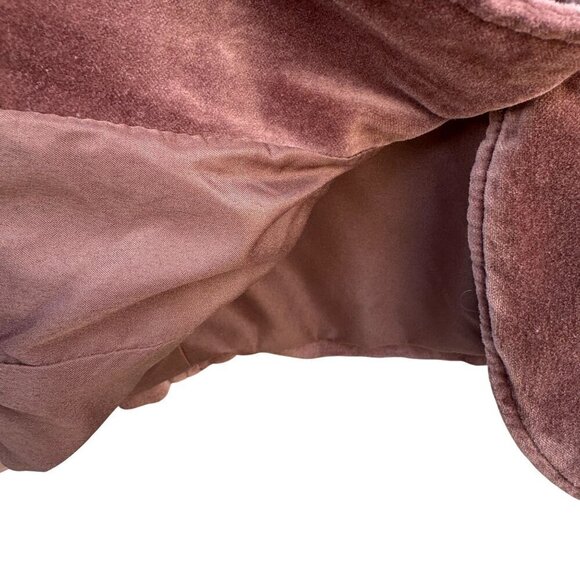 Denim & Co. Vintage Womens Brown Velvet Casual Western Two Button Blazer Jacket - Picture 9 of 9